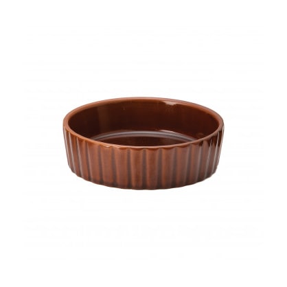 Taza para crema brûlée marrón, 11 cm x 3,9 cm, apta para horno, paquete de 6 MPS