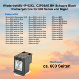 thumbnail of Kompatibel HP 62XL, C2P05AE BK Schwarz Black Druckerpatrone für 600 Seiten von Gigao