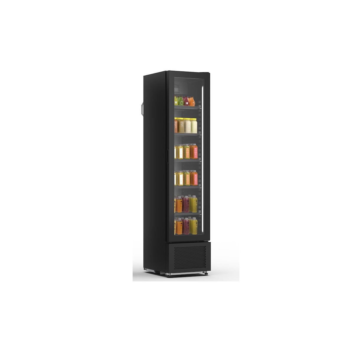 Vitrine à boissons étroite STILL SLIM BLACK, 435x517x1832mm, ventilé, noir, éclairage LED
