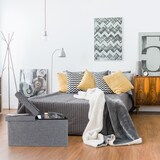 thumbnail of Relaxdays Sitzbank, mit Stauraum, faltbar, gepolstert, klappbarer Deckel, Flur, Schlafzimmer, Truhenbank, dunkelgrau