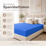 thumbnail of Microfaser Marke Spannbettlaken  120 x 200 cm + 30 cm Royalblau