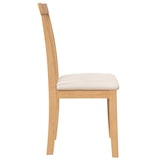thumbnail of Chaises à manger coussins 2 pcs naturel bois massif caoutchouc Modèle Vega Master Vintage