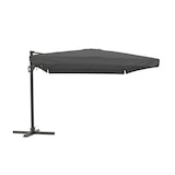 thumbnail of METRO Professional Guarda-sol suspenso quadrado com franja, alumínio / poliéster, 3 x 3 m, abertura por manivela, rotação de 360°, cinza