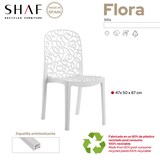 thumbnail of SP Berner - Pack de 6 Sillas Flora - Apilables, Ergonómicas y Resistentes - Diseño Decorativo en Respaldo - Blanco