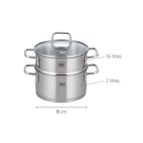 thumbnail of Cuiseur vapeur en inox 18 cm de 2 litres Elo Citrin