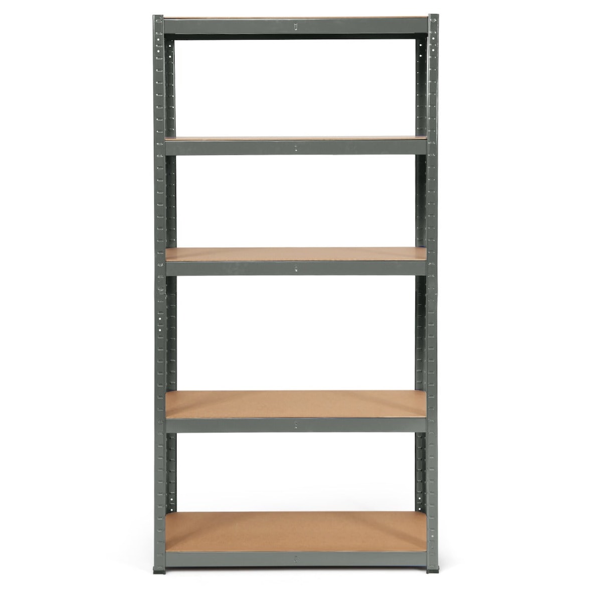 Helloshop26 - Verstellbares 5-stufiges Regal 90 x 40 x 180 cm hohe Tragkraft von 875 kg modernes Design grau verzinkter Stahl 20_0012055