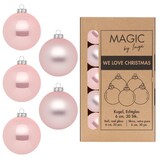 thumbnail of 30 Weihnachtskugeln 6cm Glas Christbaumkugeln Weihnachtsbaumkugeln hellrosa