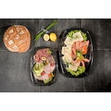 thumbnail of Plateau Noir PET avec son dôme 350x245x55mm par 50 pièces JORIDEAL