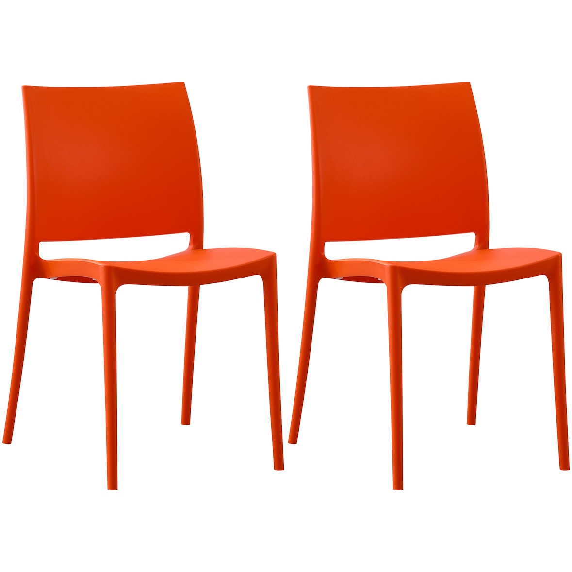 Set van 2 Tuinstoelen Meton oranje