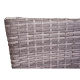 thumbnail of 2er-Set Poly-Rattan Stuhl HWC-G19, Balkonstuhl Gartenstuhl, stapelbar ~ grau-braun, Kissen dunkelgrau