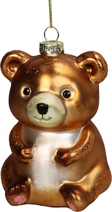 thumbnail of Christbaumschmuck Glas 10,4cm Teddybär Kugeln Weihnachtsbaum Anhänger Weihnachten Christbaumanhänger Weihnachtsbaumschmuck Braun