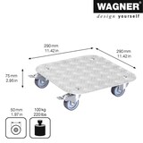 thumbnail of WAGNER Pflanzenroller ALASKA 29 x 29 x 7,5 cm, Alu Riffelblech, Softrollen&Bremsen, Tragkraft 100 kg, DE Ware - 20700301