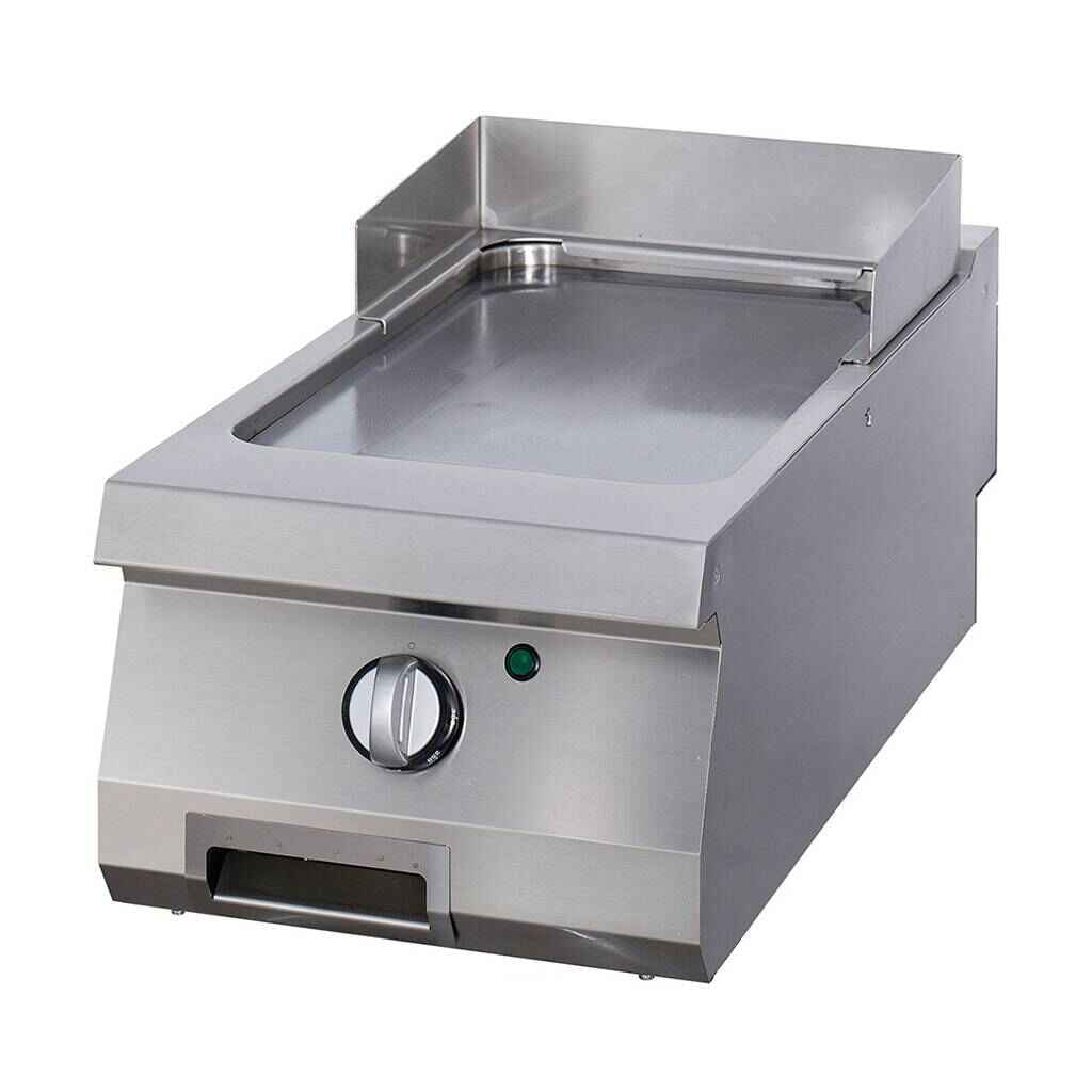 Heavy Duty grillplaat - glad chroom - enkele unit - diepte 70 cm - elektrisch