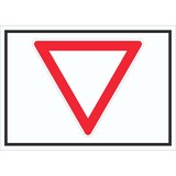 thumbnail of Schild Vorfahrt gewähren Symbol A5 Rückseite selbstklebend