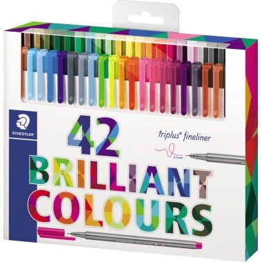 STAEDTLER Fineliner triplus 334 C42 0,3mm sortiert 42 St./Pack.