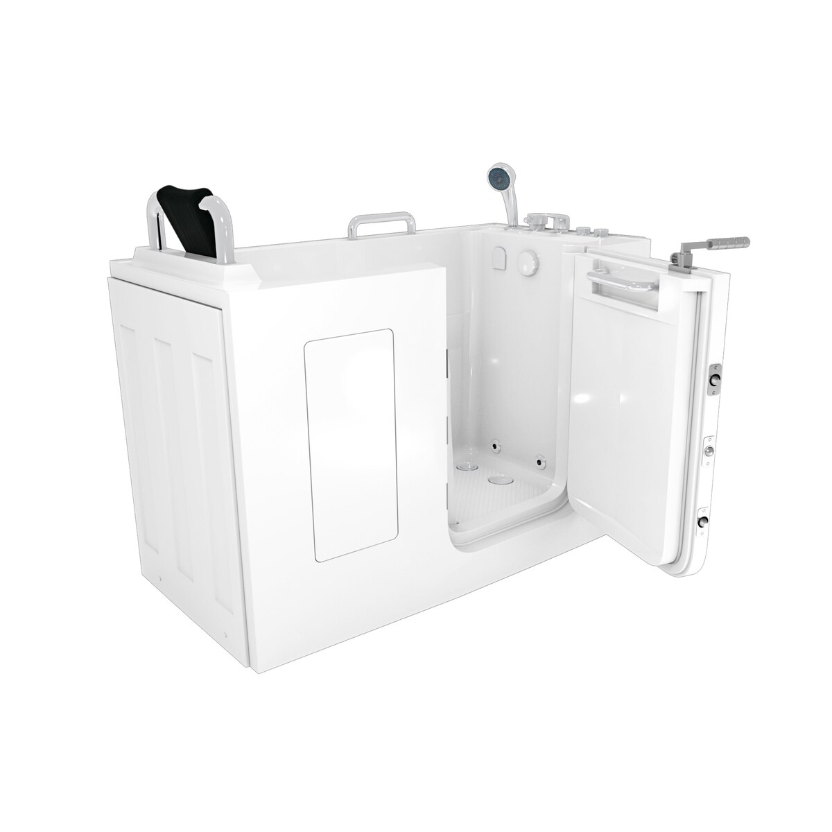 AcquaVapore Sitzwanne Whirlpool Badewanne mit Tür S07WP-C-R 140x76cm