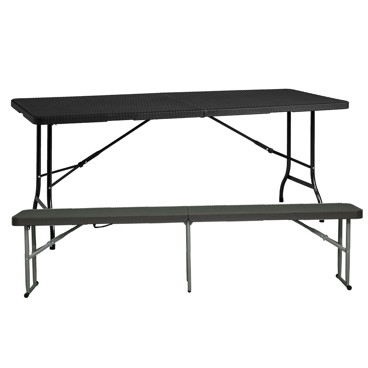 WellHome - Multifunctionele klaptafel 180x74x74cm en klapbank 183x30x43cm