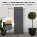 thumbnail of ML-Design Standbriefkasten Anthrazit 39,5×14,1×115 cm, Edelstahl, abschließbar mit 2 Schlüsseln, wetterfest, moderner Postkasten freistehend