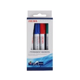 thumbnail of SIGMA Permanent marker, geassorteerde kleuren, ronde punt, lijndikte: 1-4 mm, watervast, 4 stuks