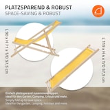 thumbnail of ECD Germany 10er Set Liegestuhl klappbar Gelb Holz, verstellbar 3 Positionen bis 120 kg, Sonnenliege Gartenliege Strandstuhl