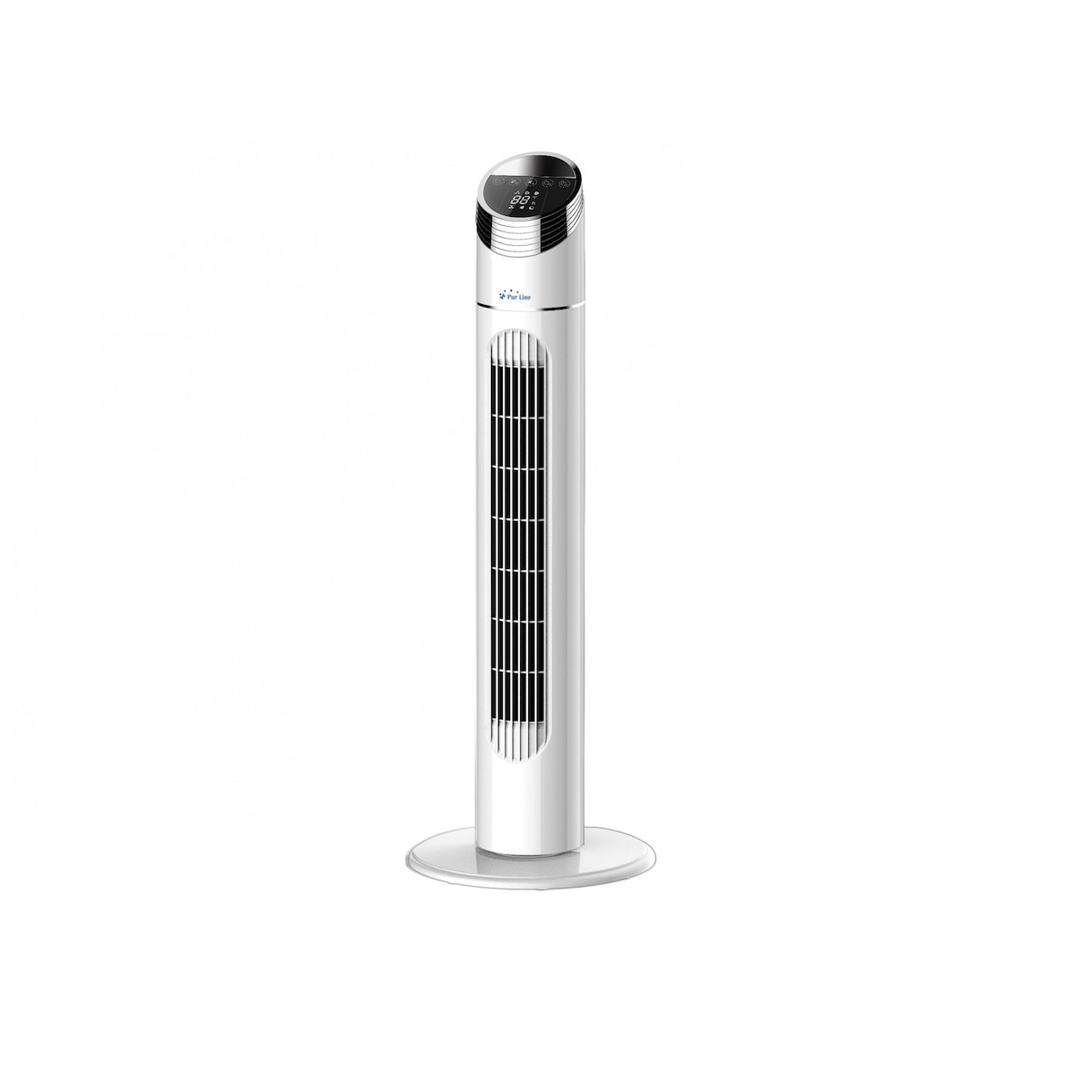 PURLINE Ventilatore a torre silenzioso in colore argento e oro 40W con 3 velocità e oscillazione automatica Venty TO 40