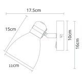 thumbnail of ARTE LAMP Wandleuchte Innen mit schwarzer Metall-Lampenfassung und -Lampenschirm für Flur – Spotleuchten