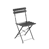 thumbnail of METRO PROFESSIONAL Bistroset klappbar Trigo, 3-tlg., Stahl, 1 Esstisch, 2 Stühle, dunkelgrau