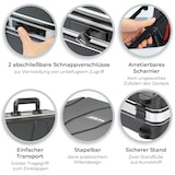 thumbnail of HMF 15602-02 Werkzeugtrolley leer, Werkzeugkoffer aus ABS-Kunststoff mit Rollen, 47 x 40 x 24,5 cm