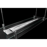 thumbnail of Queimador de lareira a bioetanol em aço com vidro de 65 cm