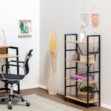 thumbnail of Libreria a scala Virginia 4 ripiani, colore legno/nero, 60 cm