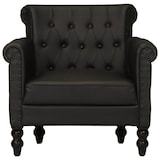 thumbnail of Fauteuil Noir Cuir de chèvre véritable Modèle Flavina