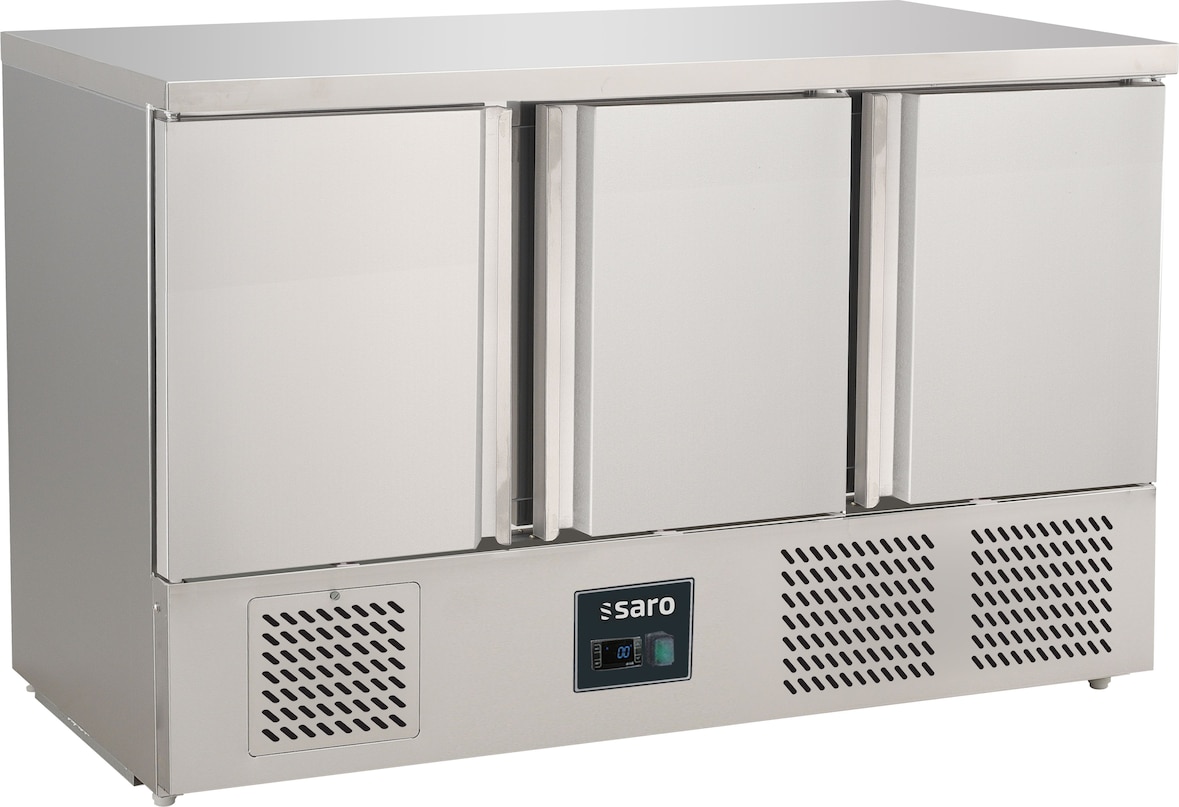 Saro Kühltisch, 3 Türen, Modell S 903 S/S TOP PRO, B 1365 x T 700 x H 927 mm