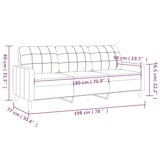 thumbnail of vidaXL 3-Sitzer-Sofa Hellgrau 180 cm Stoff