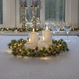 thumbnail of LED Tannengirlande Weihnachtsgirlande beleuchtet 1,4m Timer Batterie für Außen