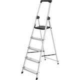 thumbnail of BRASQ Huishoudtrap 5-treden Zilver - keukentrap inklapbaar aluminium voor Particulier en professioneel gebruik - Trap Ladder - Anti slip