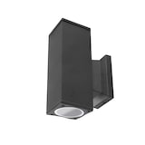 thumbnail of LED Fassadenleuchten Wandleuchte Eckig mit GU10 Fassung IP65 in Schwarz 2 Flammig mit Leuchtmittel Warmweiß