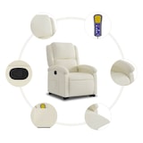 thumbnail of vidaXL Massagesessel mit Aufstehhilfe Creme Samt