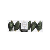 thumbnail of 6 Christbaumschmuck Kiefernzapfen 8cm Kunststoff Weihnachtsschmuck Anhänger matt
