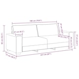 thumbnail of vidaXL | Bank | met kussen met kussen Beige 221 x 77 x 82 cm Linnen