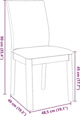 thumbnail of vidaXL Esszimmerstühle mit Kissen 2 Stk. Weiß Massivholz Gummibaum
