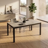 thumbnail of Milani Home tavolo in metallo 80 x 200 x 77 cm cemento