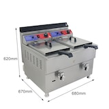 thumbnail of Gasfrit – Fritadeira a Gás com torneira 17 + 17 L de 680 x 670 x 650 mm com termostato E.G.O