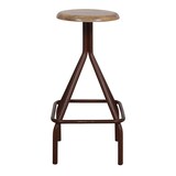 thumbnail of MISTERWILS Taburete Alto Metal Y Madera Inkaspar 37x73.5x37 73.5x37x37 Óxido