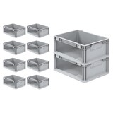 thumbnail of PROREGAL 10x Eurobox NextGen Store | HxBxT 17x30x40cm | 16 Liter | Seite offen | Eurobehälter, Transportbox, Transportbehälter