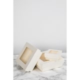 thumbnail of FHC - 250Pcs - Boite "Kray" carrée carton blanc avec couvercle à fenêtre - 115x115x40mm, 350ml