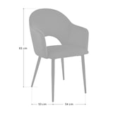 thumbnail of SVITA HAILEY 2er Set Esszimmerstühle Küchen-Sessel gepolstert Samt Schwarz