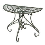 thumbnail of DanDiBo Tisch Halbrund Wandtisch Halbtisch 130434 Beistelltisch aus Metall 90 cm Gartentisch Konsole