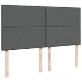 thumbnail of vidaXL Boxspringbett mit Matratze Dunkelgrau 200x200 cm Stoff