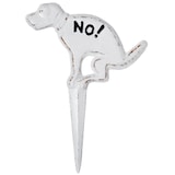 thumbnail of Moritz Steckschild NO! kein Hundeklo groß Verbotsschild aus Gusseisen Hunde Verboten Warnschild NO Dog allowed Schild Gartenschild keine Hundetoilette