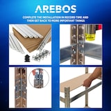 thumbnail of 2x Scaffale Resistente  Scaffalature Da Officina Scaffalature Per Cantina argento